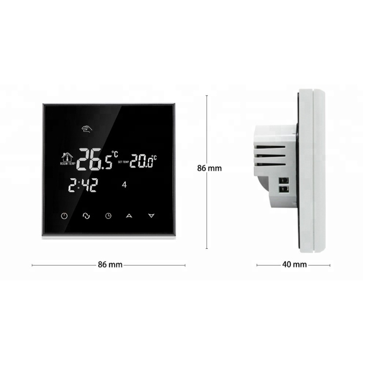 Factory supply VA LCD display touch programmable heating room thermostat